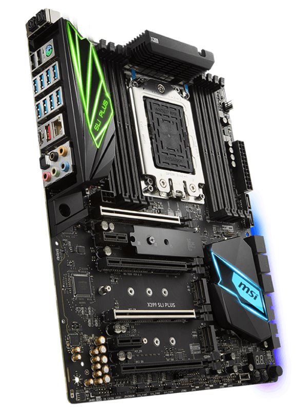 MSI X399 SLI PLUS/ X399 / socket TR4 / 8x DDR4 / 3x M.2 / ATX