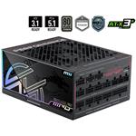 MSI zdroj MPG Ai1300TS PCIE5/ 1300W/ ATX3.1/ akt. PFC/ 12 let záruka/ 120mm ventilátor/ modulární/ 80PLU 306-7ZPUB11-CE0