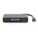 Multi Adapter 4K 60Hz UHD HDMI, DisplayPort, DVI, VGA, to USB Type C, black, alu DA-70848