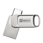 MyMedia MyDual USB 2.0, USB 2.0, 32GB, strieborný, 69266, USB A / USB C, s krytkou