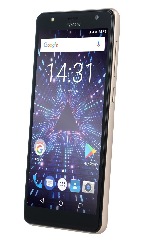 myPhone Pocket 18x9 - zlatý 5" TFT/480x960/8GB/1GB RAM/ 5Mpx+2Mpx/Android 7 TELMYAPOCKET189GO