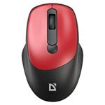 Myš bezdrôtová, Defender FEAM MM-296, čierno-červená, optická, 1600DPI 52299