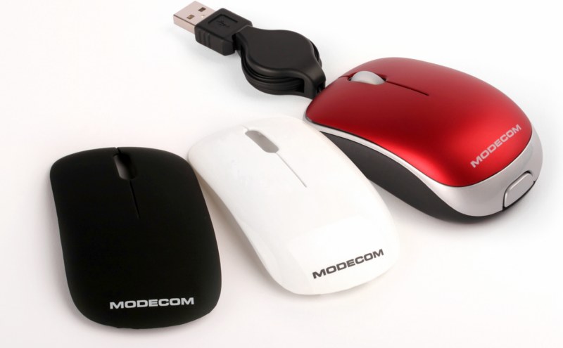 Myš Modecom MC-C1 Cameleon, USB , 800 dpi, výmenné kryty - červený/čierny/biely M-MC-00C1-125