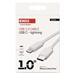 Nabíjací a dátový kábel USB-C 2.0 / Lightning MFi, 1 m, biely 8592920118443