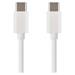 Nabíjací a dátový kábel USB-C 2.0 / USB-C 2.0, 1 m, biely 8592920118436