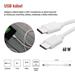 Nabíjací a dátový kábel USB-C 2.0 / USB-C 2.0, 1 m, biely 8592920118436