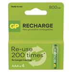 Nabíjacia batéria GP Recharge 800 AAA (HR03) 4 ks 4891199228667