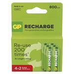 Nabíjacia batéria GP Recharge 800 AAA (HR03) 6 ks 4891199234682