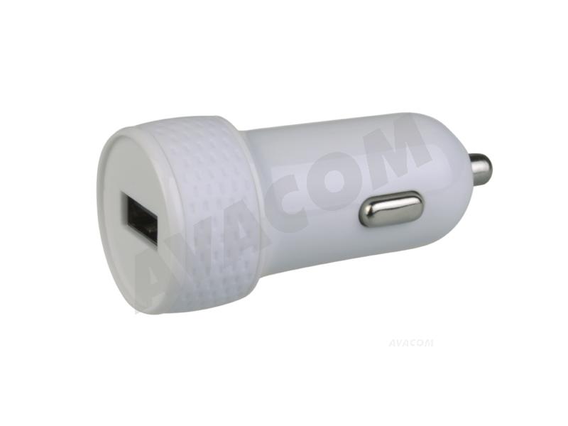 Nabíjecí adaptér do auta s výstupem USB 5V/1A, bílá barva NACL-1XWW-10A