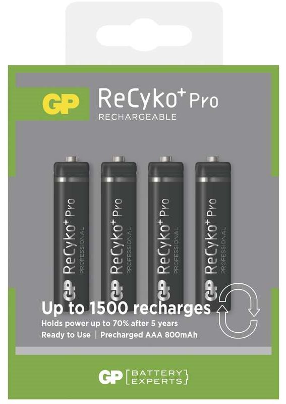 Nabíjecí baterie GP AAA Recyko+ (800mAh) 4ks 1033114063