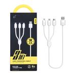 Nabíjecí kabel PLUS 3v1 Micro USB + iPhone Lightning + USB-C, délka 1m, 2A, rychlé nabíjení 2100041