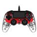Nacon Wired Compact Controller - ovladač pro PlayStation 4 - průhledný červený PS4OFCPADCLRED