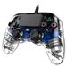 Nacon Wired Compact Controller - ovladač pro PlayStation 4 - průhledný modrý PS4OFCPADCLBLUE
