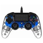 Nacon Wired Compact Controller - ovladač pro PlayStation 4 - průhledný modrý PS4OFCPADCLBLUE