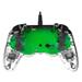 Nacon Wired Compact Controller - ovladač pro PlayStation 4 - průhledný zelený PS4OFCPADCLGREEN