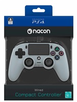 Nacon Wired Compact Controller - ovladač pro PlayStation 4 - šedý PS4OFCPADGREY