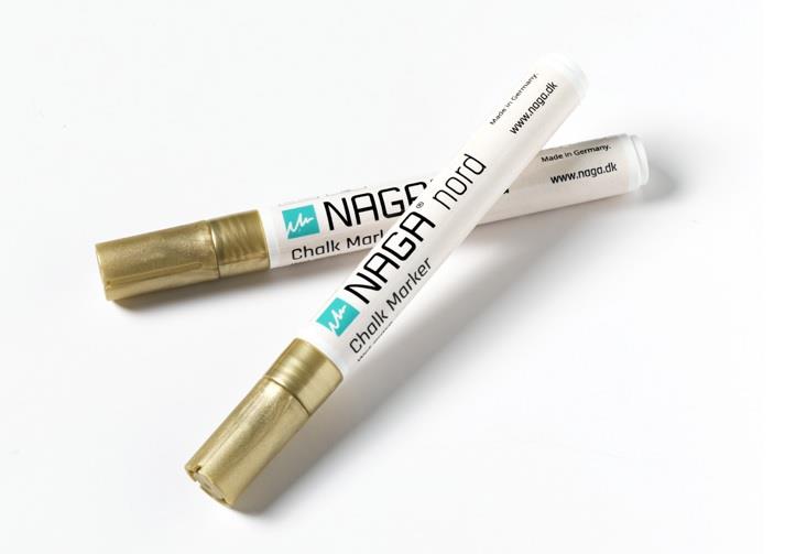 NAGA Popisovače kriedové na tabuľu zlaté 4,5mm - 2 ks 22130