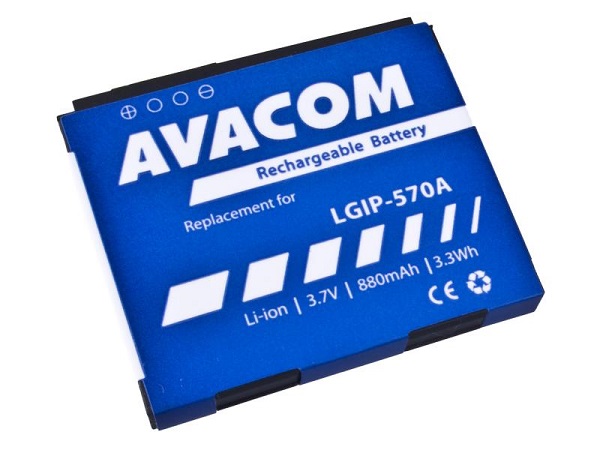 Náhradní baterie AVACOM Baterie do mobilu LG KP800 Li-Ion 3,7V 880mAh (náhrada LGIP-570A) GSLG-KP500-S880