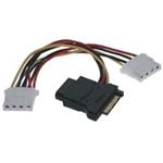 Napájací kábel PREMIUMCORD SATA (Y) redukcia -> 3x Molex 5,25" (16 cm, rozdvojka)
