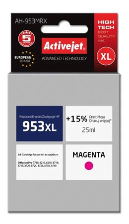Náplň ActiveJet HP F6U17AE (no.953XL) AH-953MRX magenta 25ml