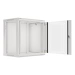 Nástěnný rack 19'' 12U 600X450mm šedý flat pack WF01-6412-10S