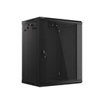Nástěnný rack 19'' 15U 600X450mm černý flat pack WF01-6415-10B