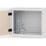 Nástěnný rack jednodílný 12U (š)600x(h)495 perf.dveře RBA-12-LS5-CAX-A1