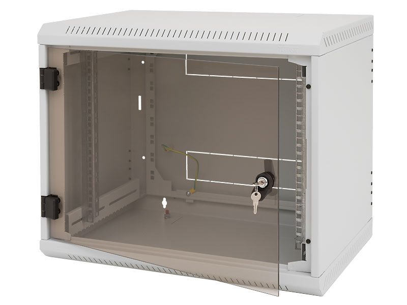 Nástěnný rack jednodílný 15U (š)600x(h)595 perf.dv RBA-15-LS6-CAX-A1