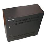 Nástěnný rozvaděč vertikální 19" 2U+4U, hloubka 20cm, dva zámky, černý WER-542055U4-BL