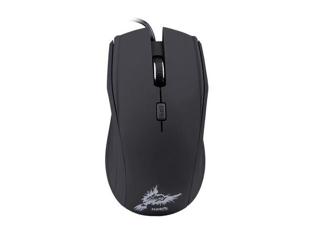 Natec KESTREL tichá optická myš, 1600 DPI, USB, čierna