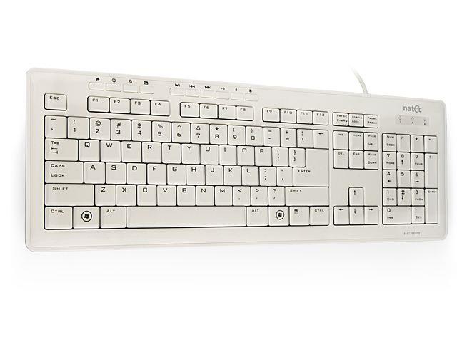 Natec MEDUSA 2 klávesnica, nízkoprofilová, US layout, USB, biela NKL-0399