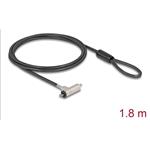 Navilock Bezpečnostní kabel laptopu se zámkem na klíč pro slot HP Nano 1,80 m, černý 20678