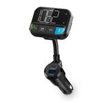 Nedis CATR1024BK - FM transmitter do auta | Reproduktor | 2.00 " | Bluetooth® | PD 20 W/QC 3.0 | Google Assistant / Sir