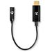 Nedis CCBW65950BK015 - USB-C Adaptér | USB-C Zástrčka – 3,5 mm Zásuvka | 0,15 m | Černý