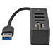 Nedis CCGB61250BK01 - USB hub| USB-A Zástrčka | 3x USB A Zásuvka | 5 Portů | USB 3.2 Gen 1 | Napájení z USB | 5 Gbps |