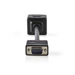 Nedis CCGP59120BK02 - Kabel VGA | VGA Zástrčka - 2× VGA Zásuvka | 0,2 m | Černá barva