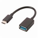 Nedis CCGP61710BK02 - USB 3.0 Kabel | Typ-C Zástrčka - A Zásuvka | 0,15 m | Černá barva