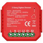 NEDIS chytrý duální spínač osvětlení/ 2x 100W/ připojení terminálu/ Zigbee 3.0/ Android/ iOS/ Nedis® SmartLife/ ZBWD20RD