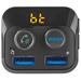 NEDIS FM Transmitter do auta/ Hands free volání/ 1.0 "/ LED obrazovka/ Bluetooth 5.0/ 12 - 24 V DC/ 2.4 A/ 2x CATR120BK