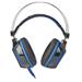 NEDIS herní headset GHST500BK/ drátová sluchátka + mikrofon/ zvuk 7.1/ LED/ USB/ kabel 2,1 m/ černo-modrý