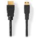 NEDIS High Speed HDMI 1.4 kabel s ethernetem/ 4K@30Hz/ zlacené konektory HDMI-mini HDMI/ černý/ bulk/ 3m CVGL34500BK30