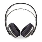 Nedis HPRF210BK - Bezdrátová Sluchátka | Rádiová Frekvence (RF) | Over-ear | Nabíjecí Základna | Černá / Stříbrná
