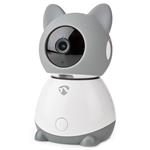 NEDIS IP kamera/ Wi-Fi/ 1080p/ Micro SD/ Cloud/ snímač pohybu/ náklon/ noční vidění/ Android/ iOS/ šedo-bílá WIFICI30CGY