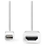 NEDIS kabel mini DisplayPort – HDMI/ mini DisplayPort zástrčka - HDMI zástrčka/ bílý/ bulk/ 2m CCGL37600WT20