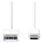 NEDIS kabel USB 2.0/ zástrčka USB-A - zástrčka USB-C/ 15 W/ 480 Mbps/ poniklovaný/ bílý/ bulk/ 50cm