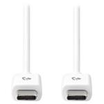 NEDIS kabel USB 2.0/ zástrčka USB-C - zástrčka USB-C/ 60 W/ 480 Mbps/ poniklovaný/ bílý/ bulk/ 2m CCGL60700WT20