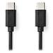 NEDIS kabel USB 2.0/ zástrčka USB-C - zástrčka USB-C/ 60 W/ 480 Mbps/ poniklovaný/ černý/ bulk/ 3m CCGL60700BK30