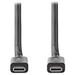 NEDIS kabel USB 3.2 Gen 2/ zástrčka USB-C - zástrčka USB-C/ 100 W/ 4K@60Hz/ 20 Gbps/ poniklovaný/ černý/ b CCGB64020BK20