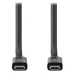 NEDIS kabel USB 4.0 Gen 2x2/ zástrčka USB-C - zástrčka USB-C/ 240 W/ 8K@60Hz/ 20 Gbps/ poniklovaný/ černý/ CCGB66020BK20