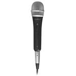 NEDIS kabelový mikrofon/ Kardioid/ odnímatelný kabel 5m/ 600 Ohm/ -72dB/ jack 6.35 mm/ vypínač/ pouzdro/ kov/ MPWD50CBK
